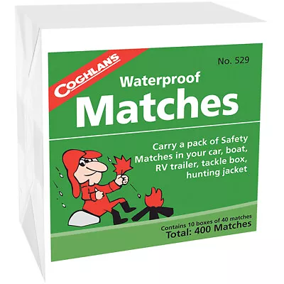 Coghlan's Waterproof Matches (10 Boxes) 400 Total Matches Safety W/ Striker • $10.99