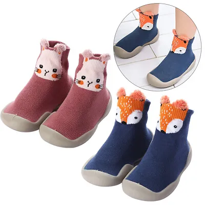 £3.89 • Buy Baby Girl Boys Toddler Anti-slip Slippers Socks Cotton Shoes Winter Warm New