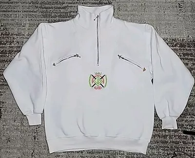 Sun Valley JD VINTAGE Size Med WHITE Half-Zip Pullover Sweater (Rare) • $20