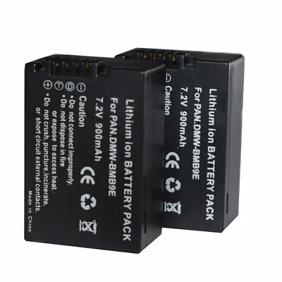 2pcs DMW-BMB9 BMB9PP Battery For Panasonic Lumix DC-FZ82 DC-FZ80 DMC-FZ150 • £23.17