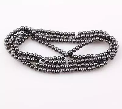 4mm MAGNETIC Hematite Round Beads (+/- 100) • $3