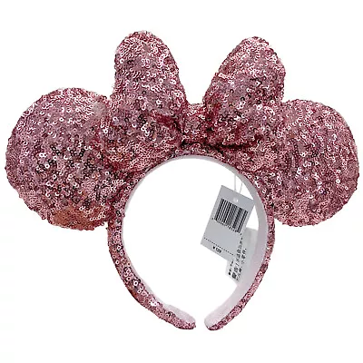 Disney Parks Pink Minnie Mouse Sequins Ears Mickey Limited Ribbon Headband 2024 • $17.29