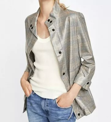 NWT Zara Size M Plaid Safari Jacket Ref 3564/020 • $35