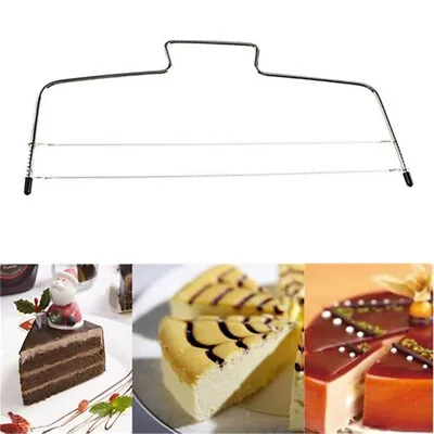 (As Shown)Wire Cake Cutter Grater Leveler Stainless Steel Baking Tool For Evenly • £4.44