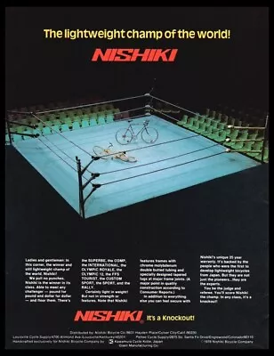 1978 Nishiki Vintage ORIGINAL Bike/Bicycle Print Ad /mini Poster-1970's • $9.95