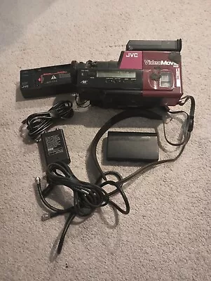 JVC VideoMOvie GR-25U Black/Red Auto Focus VHS-C Compact Video Movie Camcorder • $67.20