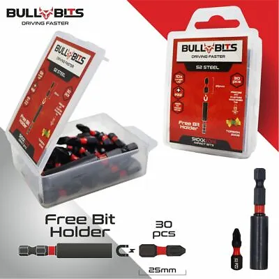 £4.49 • Buy Bull Bits 25mm PZ2 Shock Zone Impact Torsion Drill Driver  Screwdriver Bits