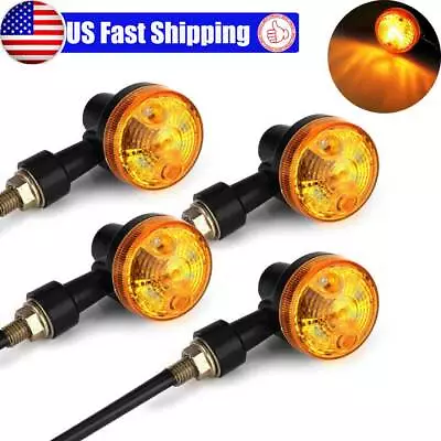 4X Motorcycle Turn Signals Amber Blinker Light For Dirt Bike Honda Suzuki Yamaha • $15.98