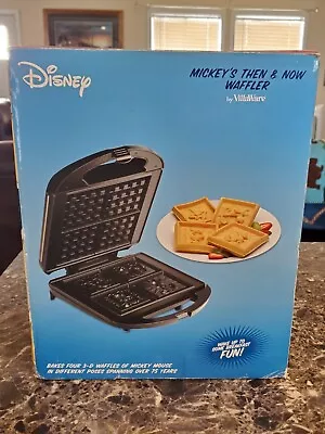 DISNEY Mickey Mouse Waffle Maker Then & Now Waffler (4designs) Villaware RARE!! • $99.99