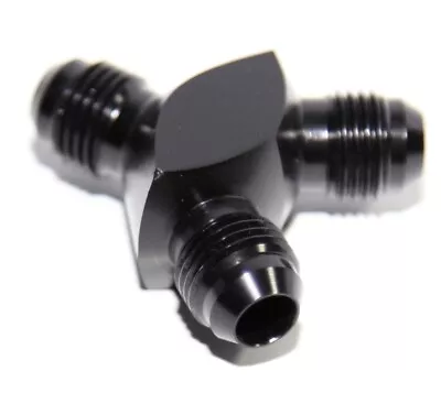 3-Way Y-Block Fitting Adapter AN6 6AN Male To 2X AN6 6AN Male BLACK • $12