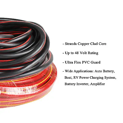 Stranded Power Wire 6 Gauge AWG Truck RV Camper Solar Battery Welding Cable Lot • $16.99