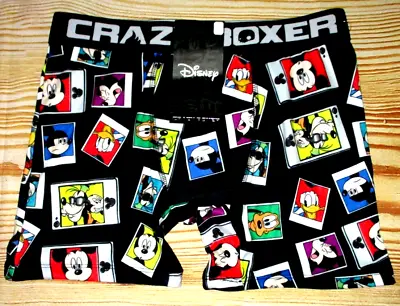 Mens Crazy Boxer Disney Mickey Mouse Donald Duck Pluto Boxer Brief Xl (40/42) • $17.90