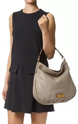 $428 Marc By Marc Jacobs Light Grey (Cement) 'New Q Hillier' Hobo Crossbody Bag • $130