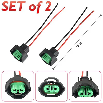 H11 Wire Pigtail Female C Two Harness Head Light Low Beam Bulb Plug Replacement • $8.35