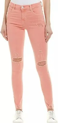 NWT J Brand Maria Grapefruit Exposure Pink Stretch Skinny Jeans Women’s Size 24 • $24.99