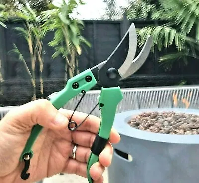 Pruning Shears Strong Carbon 8  Garden Hand Pruner Secateurs Plants Tool • £2.99