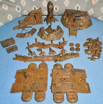 Vintage 1958 Marx WW2 4749 Battleground HP Military Terrain Set Complete & Clean • $124.99