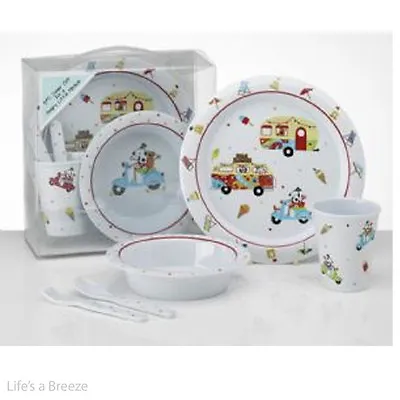 Children's MelamineTableware Set Sparky Dinnerware Caravan MotorHome Table Ware • £13.99