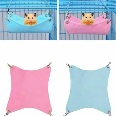 Hamster Hanging House Hammock Sleeping Nest Bed Rat Hamster Toy Cage Accessories • £3.92