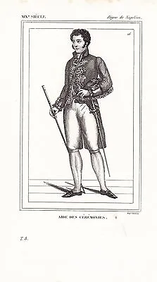 Aid Of Ceremonies Napoleon Bonaparte First Empire 1846 Uniform Costume • £13.48