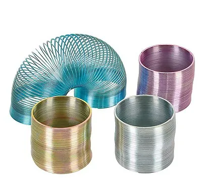 1 Metal Slinky New In Box Assorted Colors Blue Purple Silver Gold Fast Shipping • $4.77