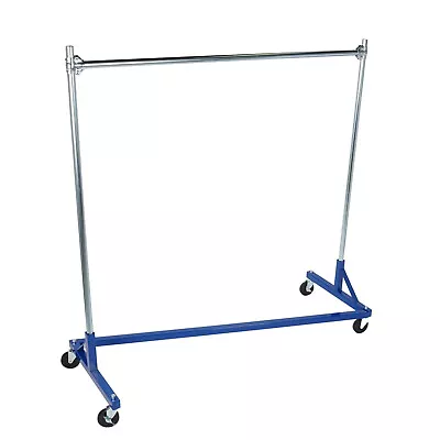Clothing Clothes Rack Z-Truck Rolling Locking Casters 500 Lbs Blue 66  H X 63  W • $115.99