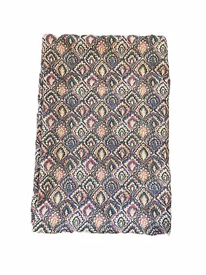 Vintage 90s Paisley Psychedelic Double Duvet Cover Reversible Blue Pink Green • £15