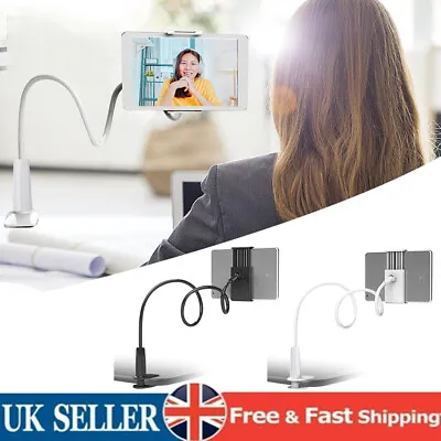 Flexible Arm 360º Bed Desk Gooseneck Lazy Stand Holder Mount For IPad Tablet NEW • £10.38