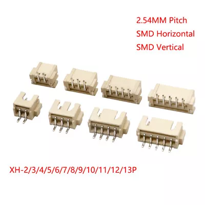 2/3P-13P XH2.54MM Pitch SMD Vertical/Horizontal Socket Pin Header PCB Connectors • $4.08