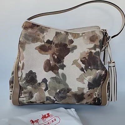 Coach 28019 Madison Phoebe Floral Camo Print Shoulder Bag Canvas Leather • $99.99