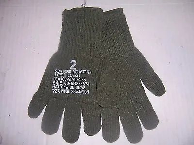  New Pair Military Wool Gloves Made USA Size 2 Men SM-MED Cold Weather Glove • $5.95