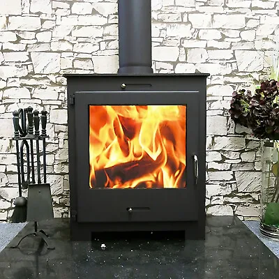 Wood Burning Stove With Back Boiler 16kw For Unvented Hot Water Multi-Fuel • £1399.99