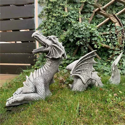 Garden Figure Garden Dragon - Model Large Fantasy Figure Decorative Dragon Garde • £17.83