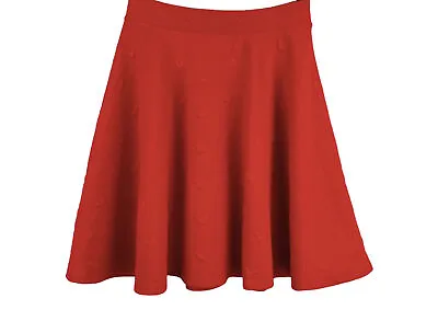 Disney Lauren Conrad Quilted Red Mini Skater Skirt Mickey Mouse Pattern S • $16