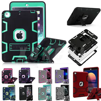 Military Shockproof Rubber Hybrid Stand Case For Apple IPad Mini 1 2 3 4 5 • $15.99
