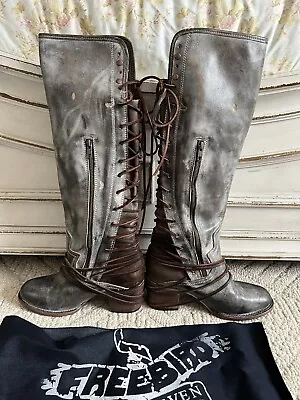 FREEBIRD Coal Boots Womens Size 10 Gray Distressed. • $130