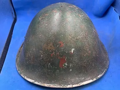 Original WW2 British Army / Canadian Army Mk3 Turtle Combat Helmet - Medic? • $62.17