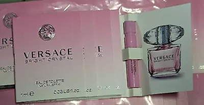 Lot 5x Versace Bright Crystal Eau De Toilette EDT 1 Ml/0.03 Oz For Women Perfume • $7.50