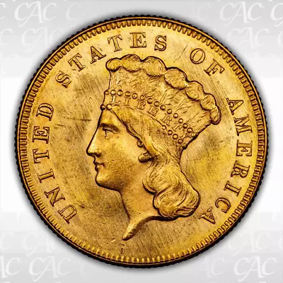 1864 $3 Cacg Ms 63  • $23435