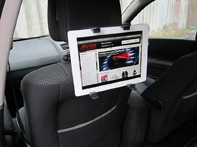 Black Interior Car Tilt & Rotate IPad DVD & Tablet Headrest Mount Stand Holder • £11.99