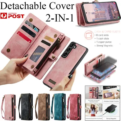 For Samsung S23 FE Ultra S22 S21 Plus Removable Magnet Cover Leather Wallet Case • $28.59