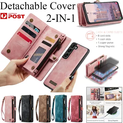 For Samsung S23 FE Ultra S22 S21 Plus Removable Magnet Cover Leather Wallet Case • $28.59