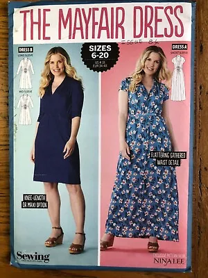 Simply Sewing Pattern The Mayfair Dress Knee Or Maxi Length Sizes 6-20 Unused • £2.75