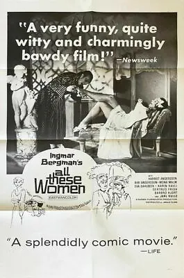 Ingmar Bergman's All These Women Original One Sheet Movie Poster Bibi Andersson • $49.99