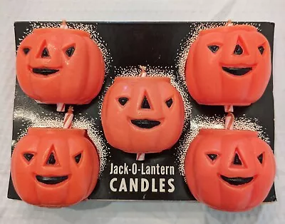 Vintage Halloween Jack-O-Lantern Candles In Original Box Made By Gurley 1960's • $45