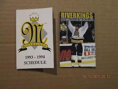 CHL Memphis Riverkings Vintage Defunct 1993-1994 & 1999-2000 Pocket Schedules • $18