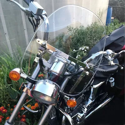 Large Clear Windshield Windscreen For Harley Dyna Softail Sportster XL 883 1200 • $61.99