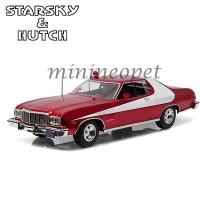 Greenlight 19023 Starsky And Hutch 1976 Ford Gran Torino 1/18 Red Chrome Edition • $52.90