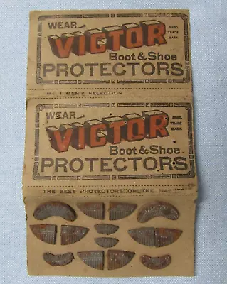 Vintage Antique Wear Victor Cast Iron Metal Boot & Shoe Protectors #1 Mens • $10.90