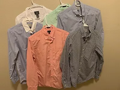 J.Crew Men's Lot Of 5 Shirts Secret Wash - S/XS +1 Free H&M  • $30